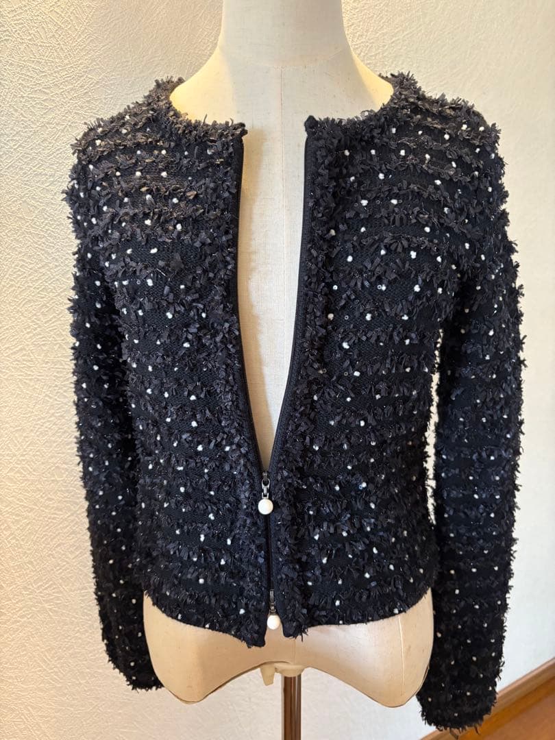 美品⭐︎René カーディガン 34 トップス　ニット　ブラック