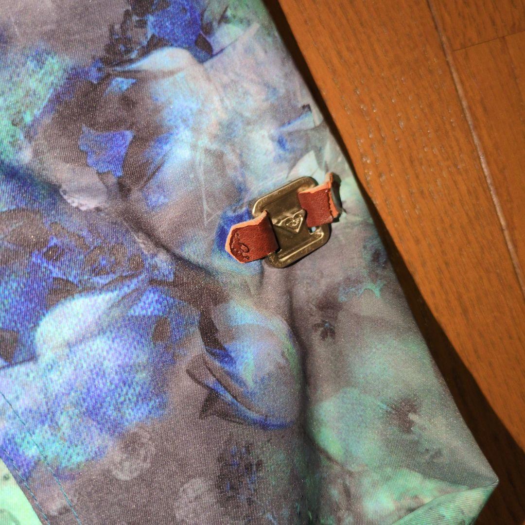 【美品】ROXY　スノボウェア　上下セット　総柄　花柄　ブラック　Ｓ