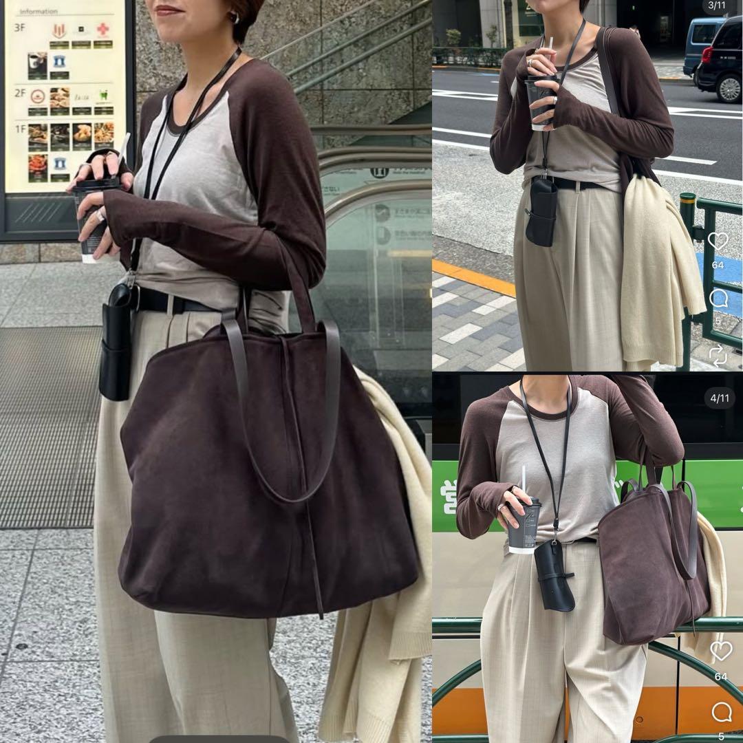 ETRE TOKYO 25AW ソフトフライスラグランロンTee ブラウン