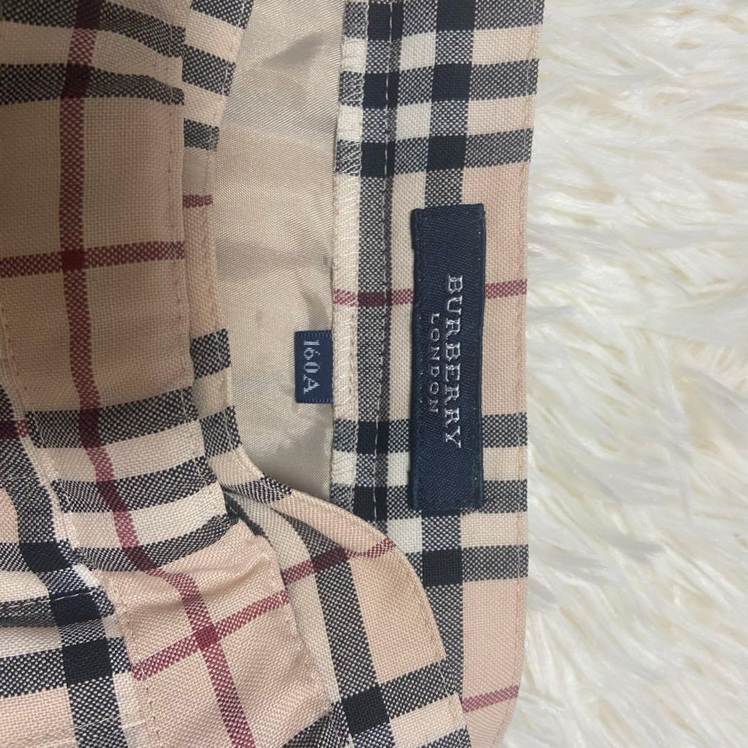 バーバリー ラップスカート プリーツ ノバチェック ベージュ ベルト S 160