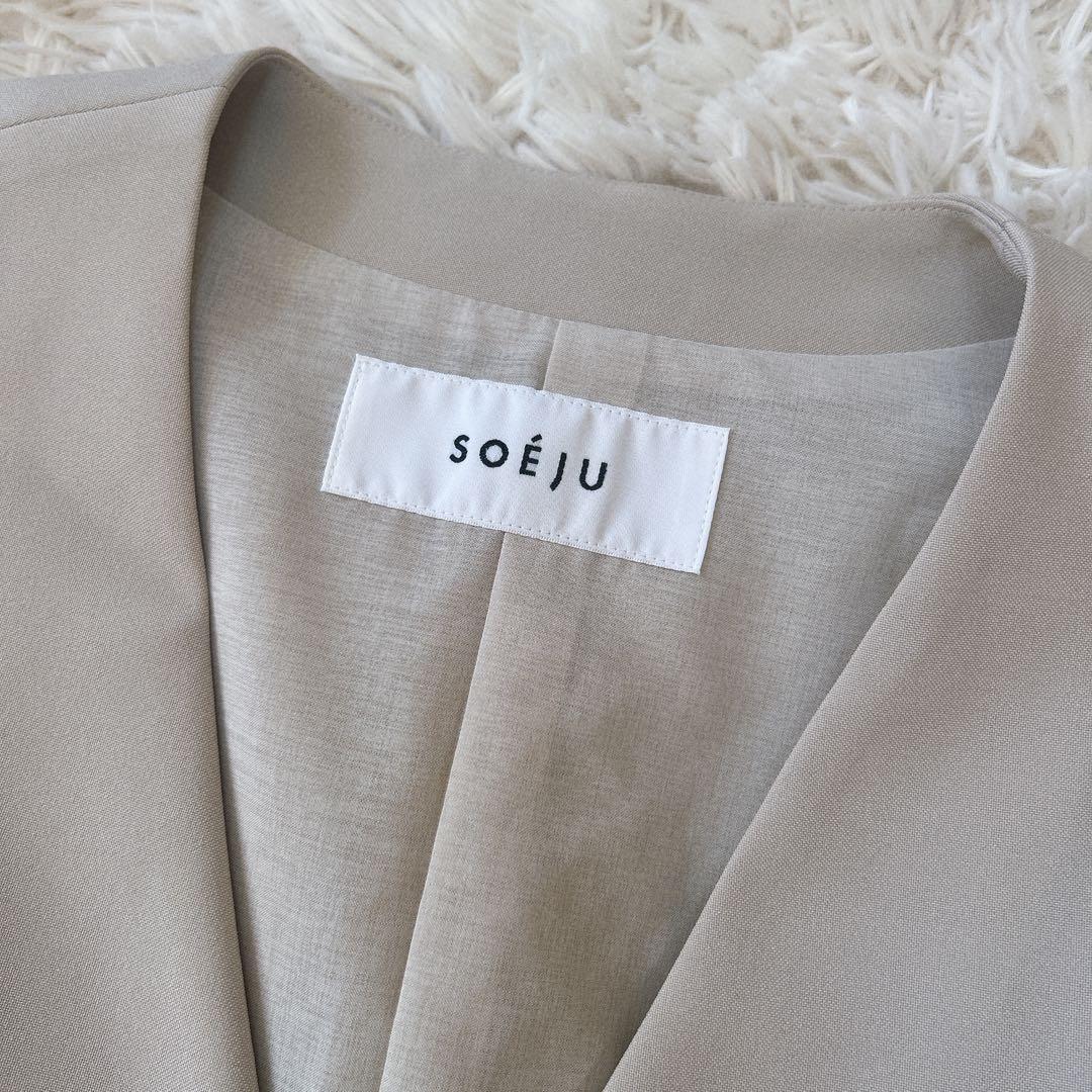 美品✨ソージュ SOEJU ソフトオックスノーカラージレ ベスト ベージュ