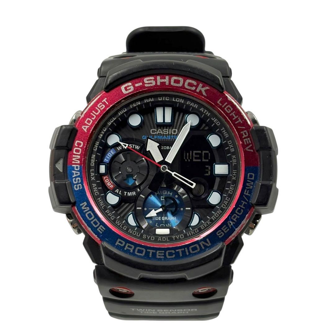 レア G-SHOCK ガルフマスター アナデジ 腕時計 ブラック ペプシカラー