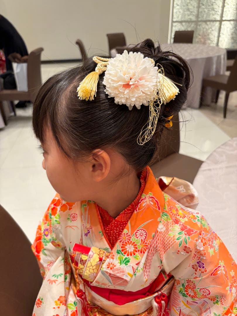 11/7までお値下げ　七五三 ７歳 花柄着物と小物セット