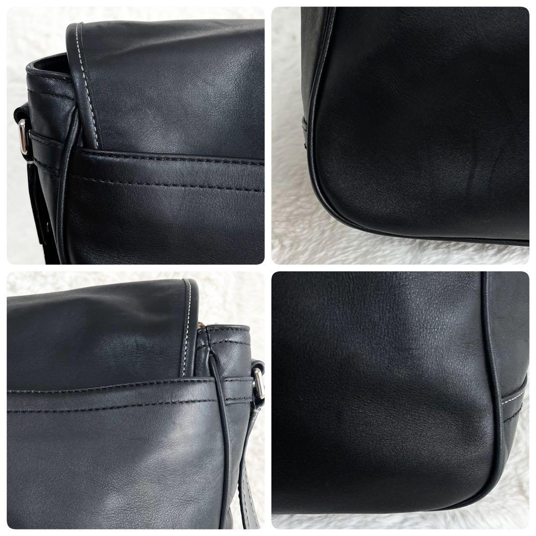 【TON】コーチ✨️美品　フラップ　メッセンジャーバッグ　Ａ４収納可　レザー
