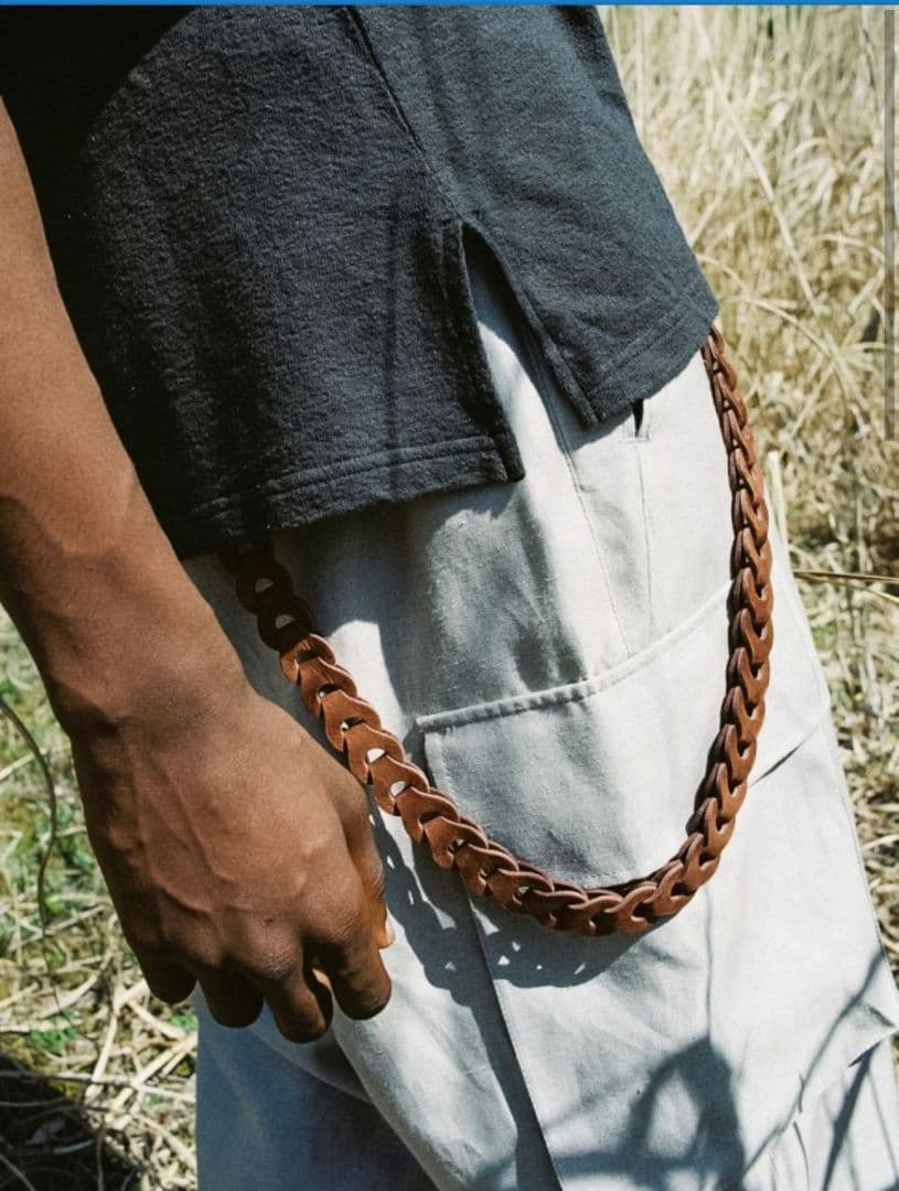 未使用 Llife LEATHER CHAIN WALLET CODE