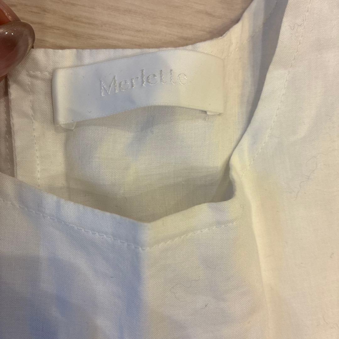 Merlette ホワイト チュニック 長袖 S ソリマン