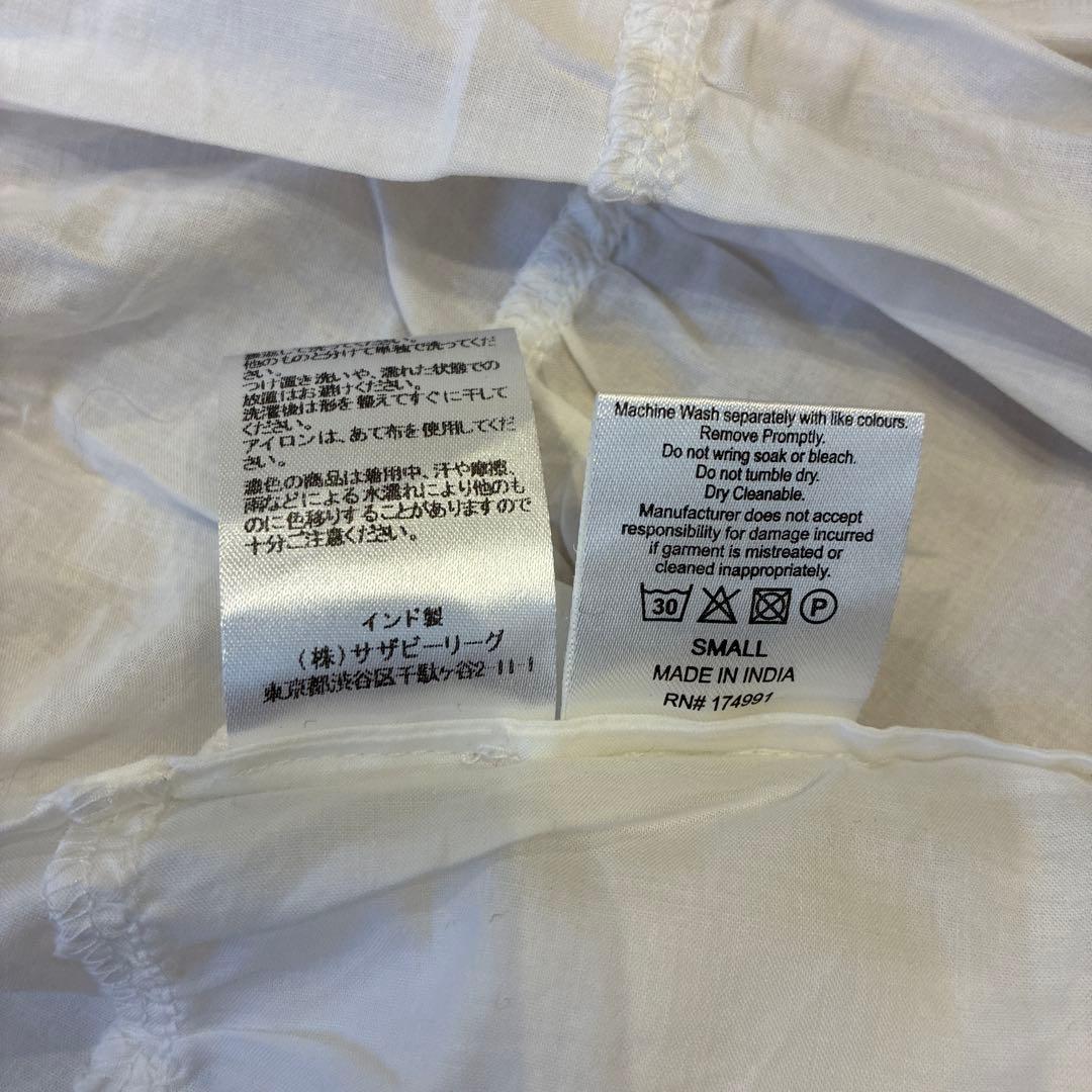 Merlette ホワイト チュニック 長袖 S ソリマン