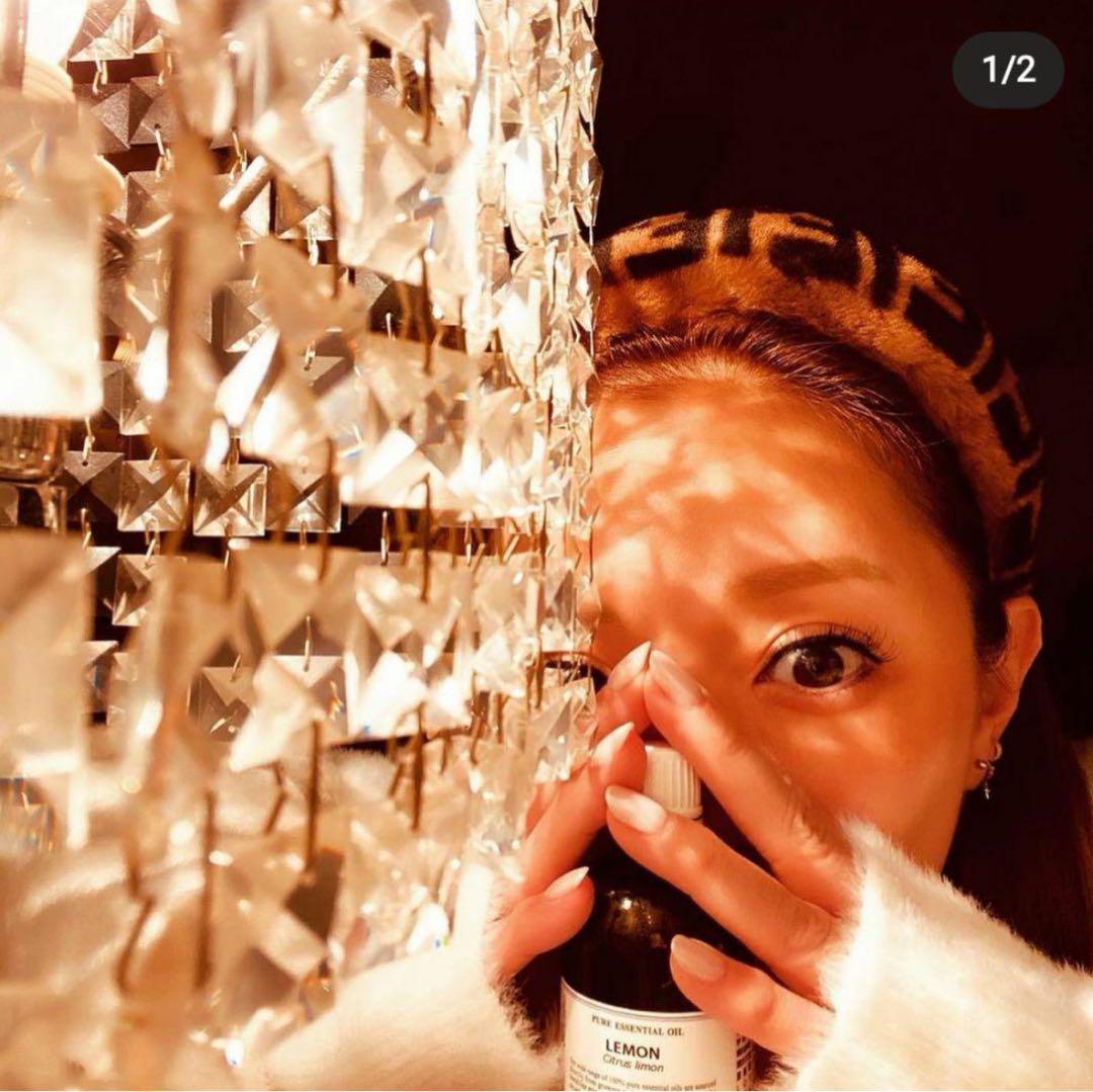 【 FENDI 】 ズッカ柄ムートンカチューシャ