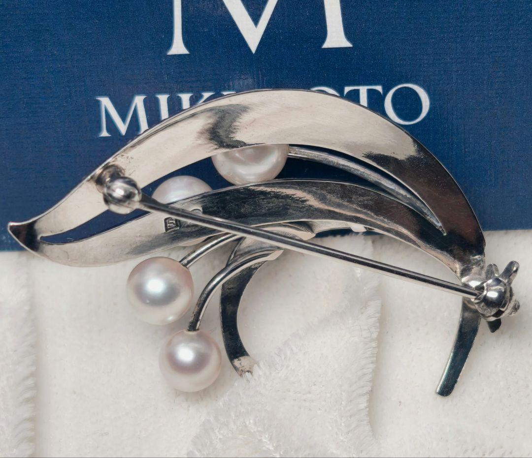 【極美品 最高級!!】ミキモト ブローチ パール フォーマル 4珠 皇室御用達
