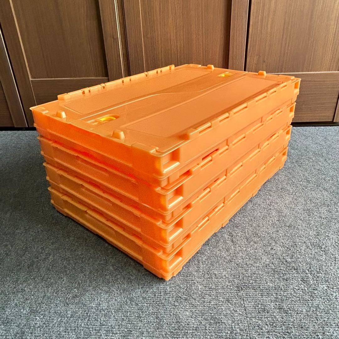 【8個セット②】コンテナ トラスコ中山 スケルコンオリコン 50L オレンジ