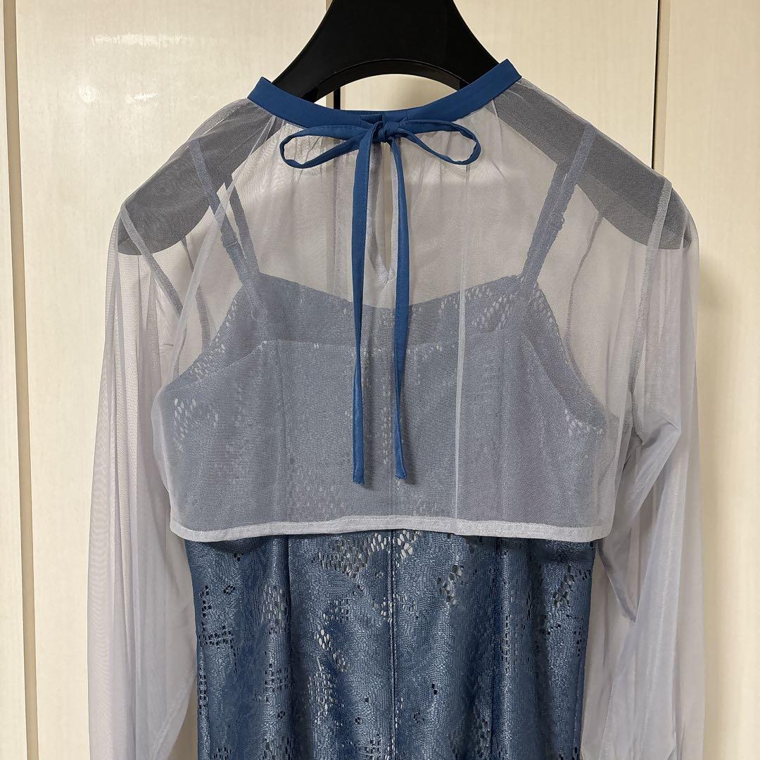 3wayシフォンボレロ&レースキャミドレス　ドレス　オケージョン　Mサイズ