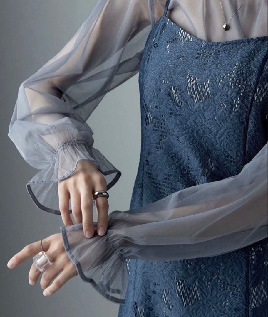 3wayシフォンボレロ&レースキャミドレス　ドレス　オケージョン　Mサイズ