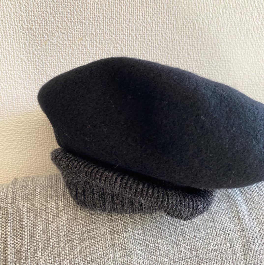 chisaki チサキ ウールフエルトベレー puka　ブラック