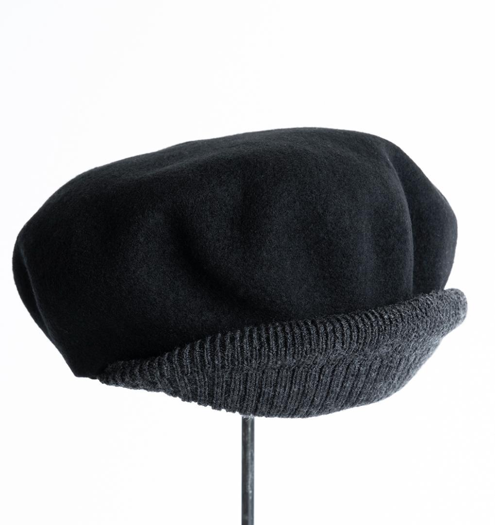 chisaki チサキ ウールフエルトベレー puka　ブラック