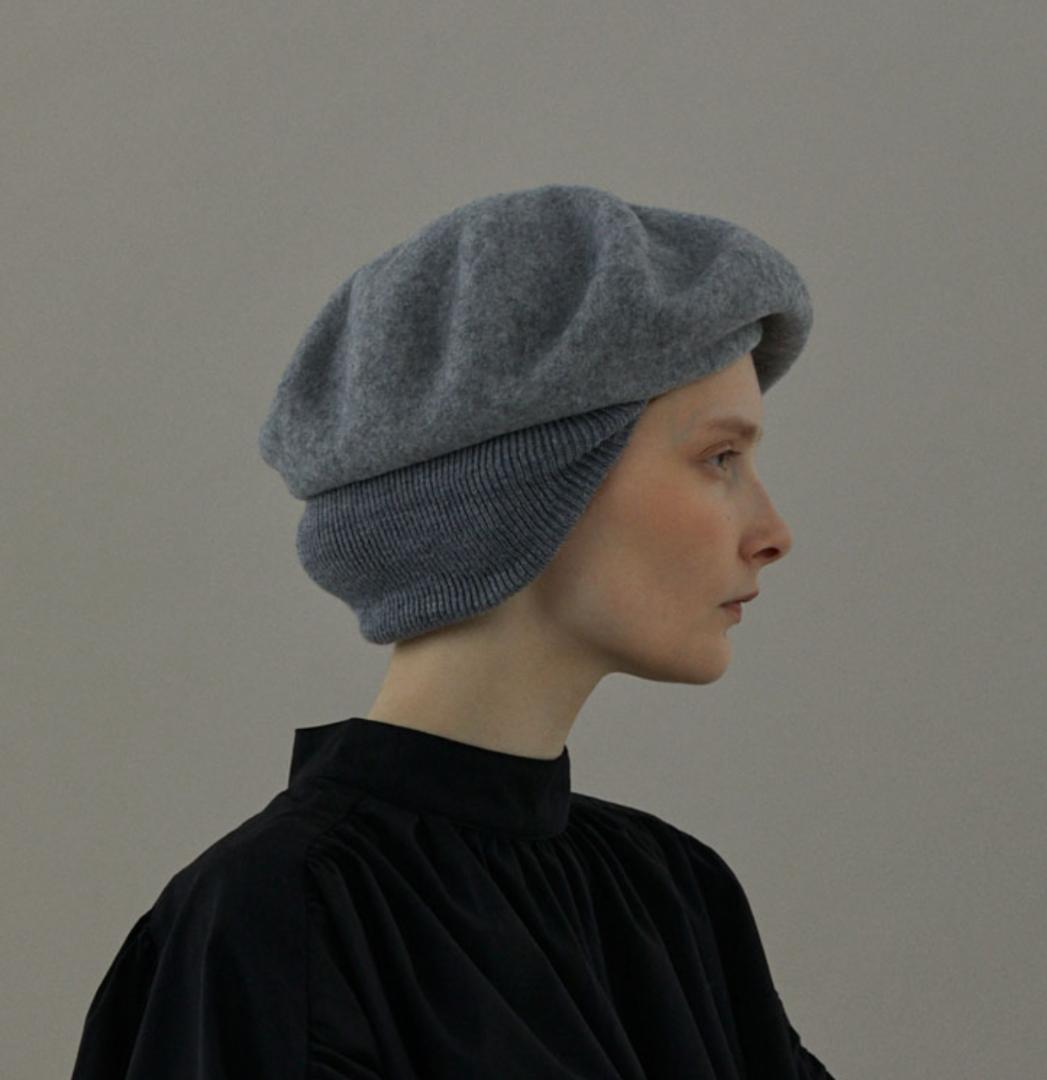 chisaki チサキ ウールフエルトベレー puka　ブラック