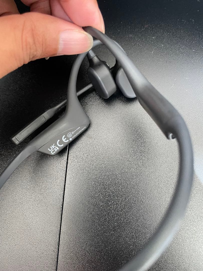 Shokz OPENCOMM骨伝導イヤホン ブラック ビジネスヘッドセット