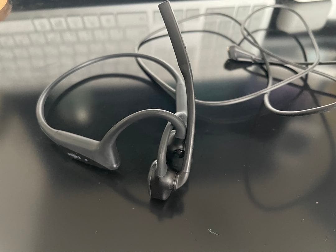 Shokz OPENCOMM骨伝導イヤホン ブラック ビジネスヘッドセット