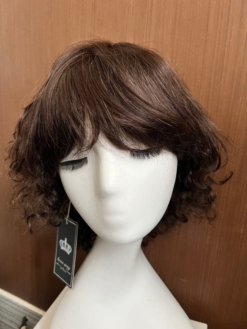人毛100% ウェーブがかわいい ボブ かつら・ウィッグZ87