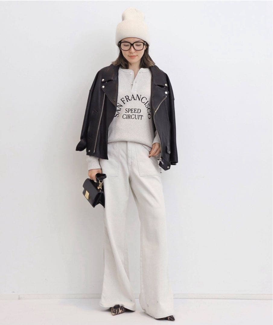 GOOD GRIEF！SFSC PRINTED HENLEYNECK TOP