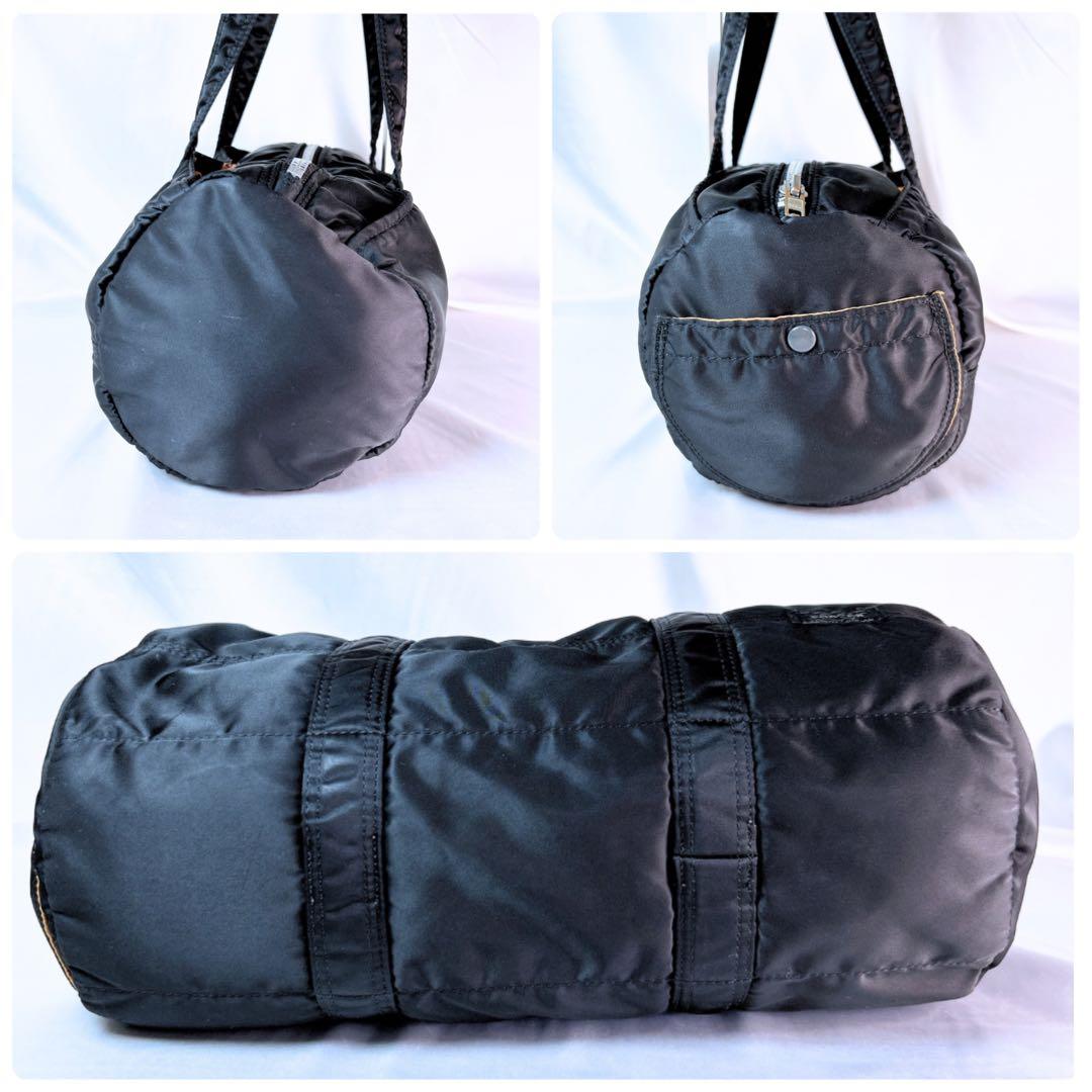希少 廃盤品 PORTER TANKER ミニボストンバッグ ドラム型 ブラック