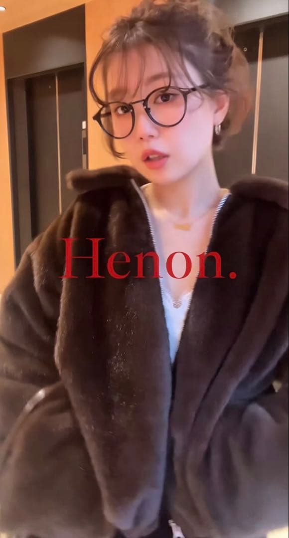 Henon. ヘノン　ECO FUR BLOUSON エコファーブルゾン　今期