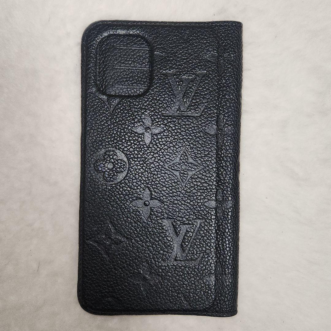ルイヴィトン モノグラム アンプラント iPhone11 手帳型ケース ブラック