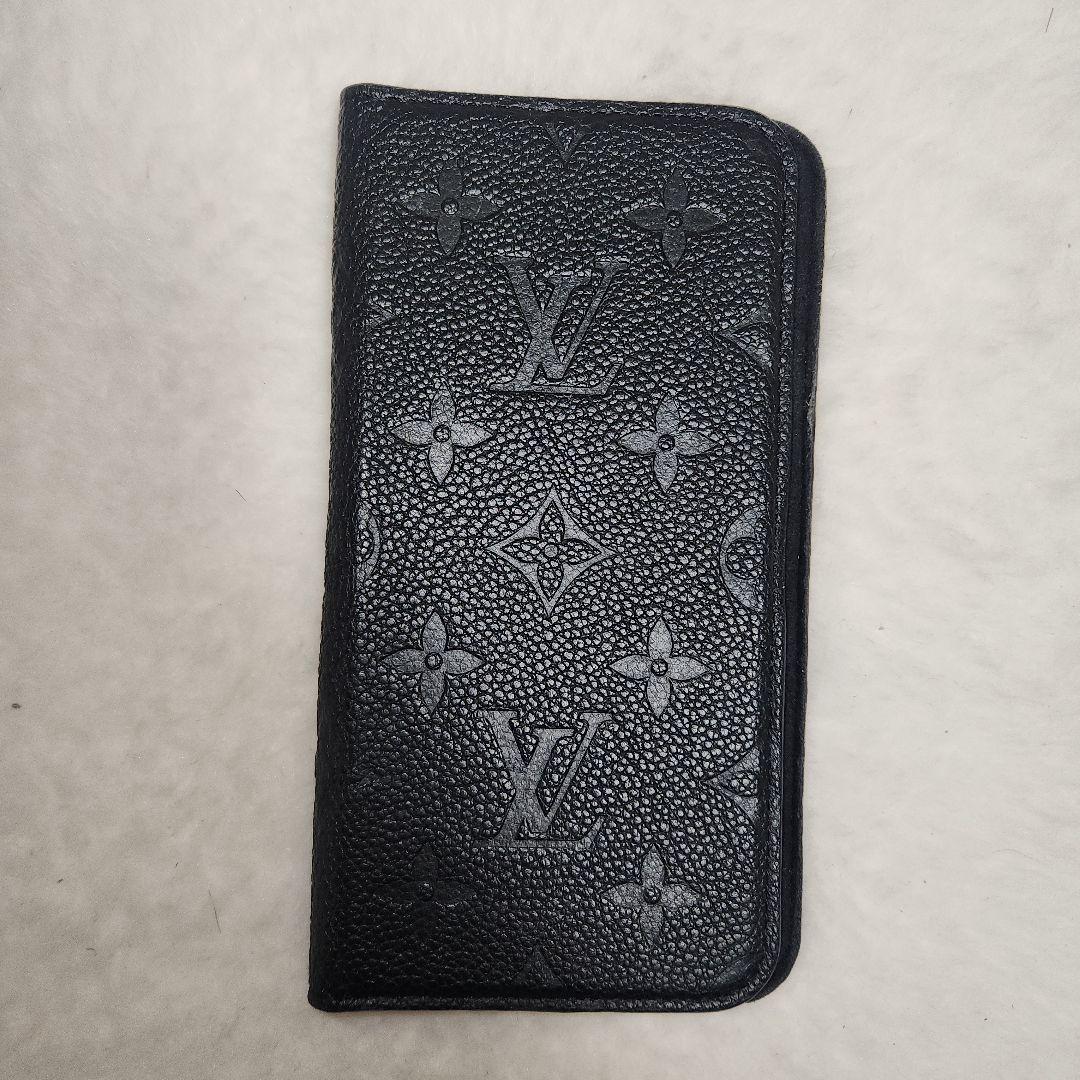 ルイヴィトン モノグラム アンプラント iPhone11 手帳型ケース ブラック