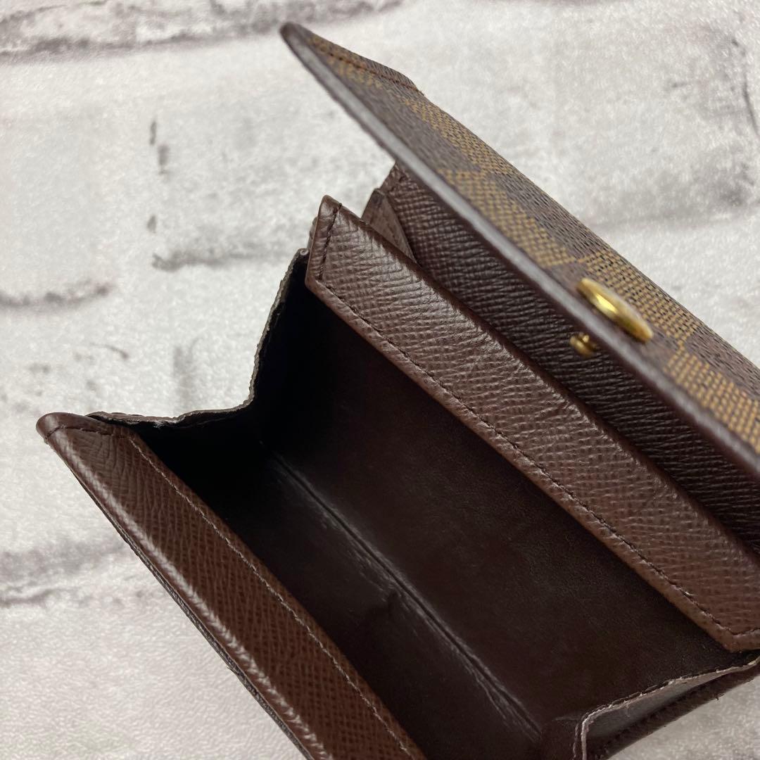 ルイヴィトン☆ケース　ダミエ　ポルトモネプラ　エベヌ　N61930