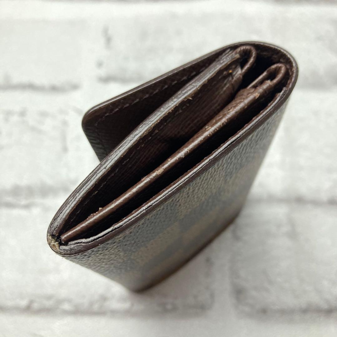 ルイヴィトン☆ケース　ダミエ　ポルトモネプラ　エベヌ　N61930