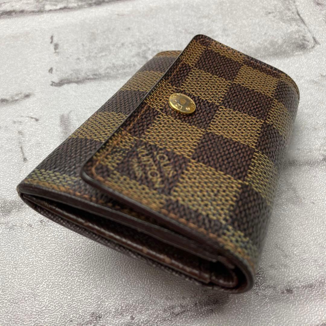 ルイヴィトン☆ケース　ダミエ　ポルトモネプラ　エベヌ　N61930