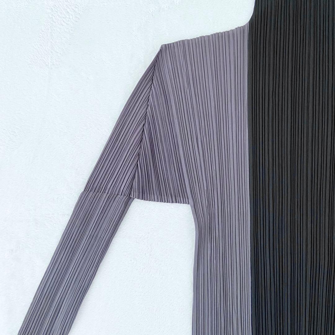 ISSEY MIYAKE PLEATS PLEASE ハイネック　バイカラー長袖