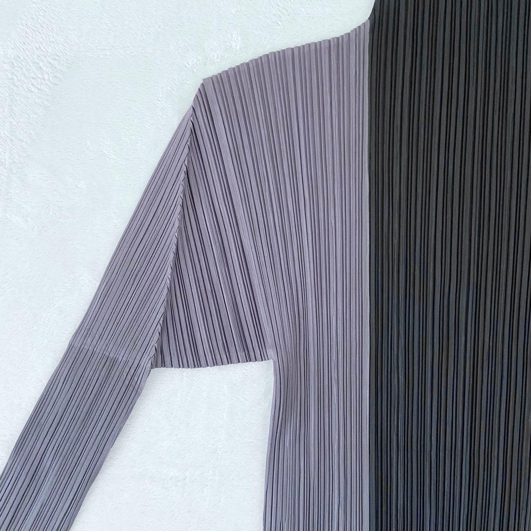 ISSEY MIYAKE PLEATS PLEASE ハイネック　バイカラー長袖