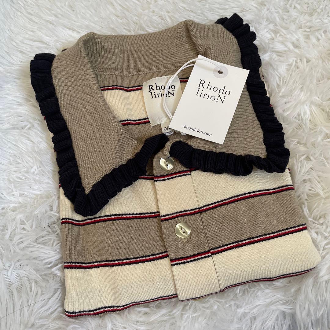 新品　rhodolirion Frill Polo Sweater ポロシャツ