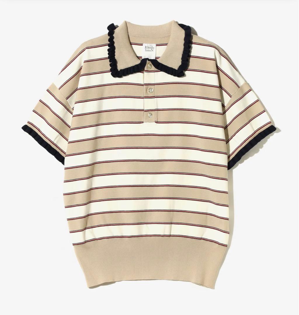 新品　rhodolirion Frill Polo Sweater ポロシャツ