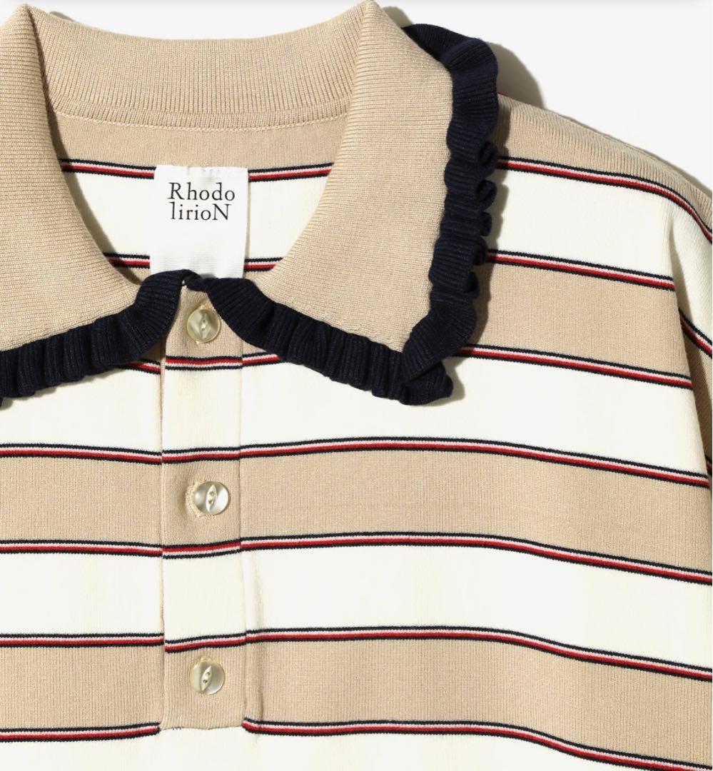 新品　rhodolirion Frill Polo Sweater ポロシャツ