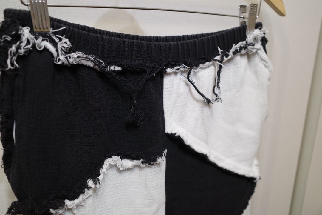 【美品】IKUMI 再構築パッチワークパンツ モノトーン