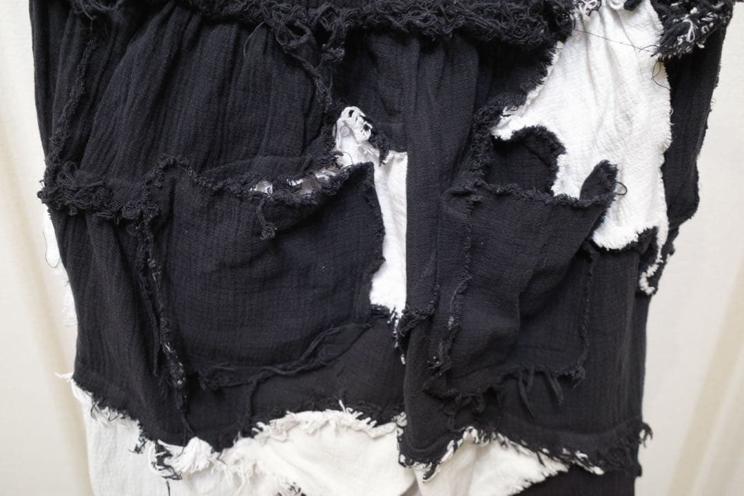 【美品】IKUMI 再構築パッチワークパンツ モノトーン