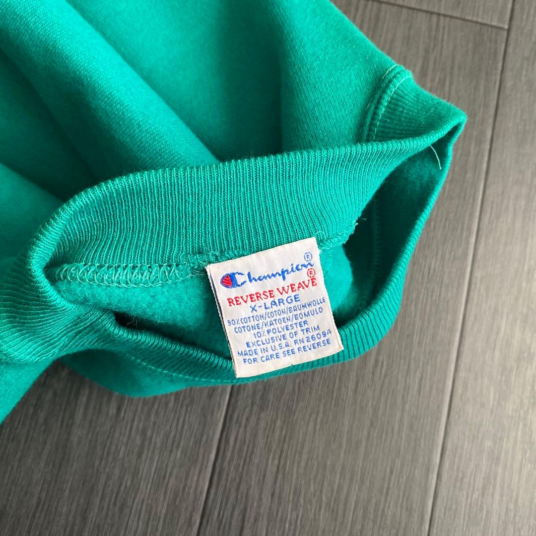 デッドストック90sチャンピオン目無し無地リバースウィーブXL