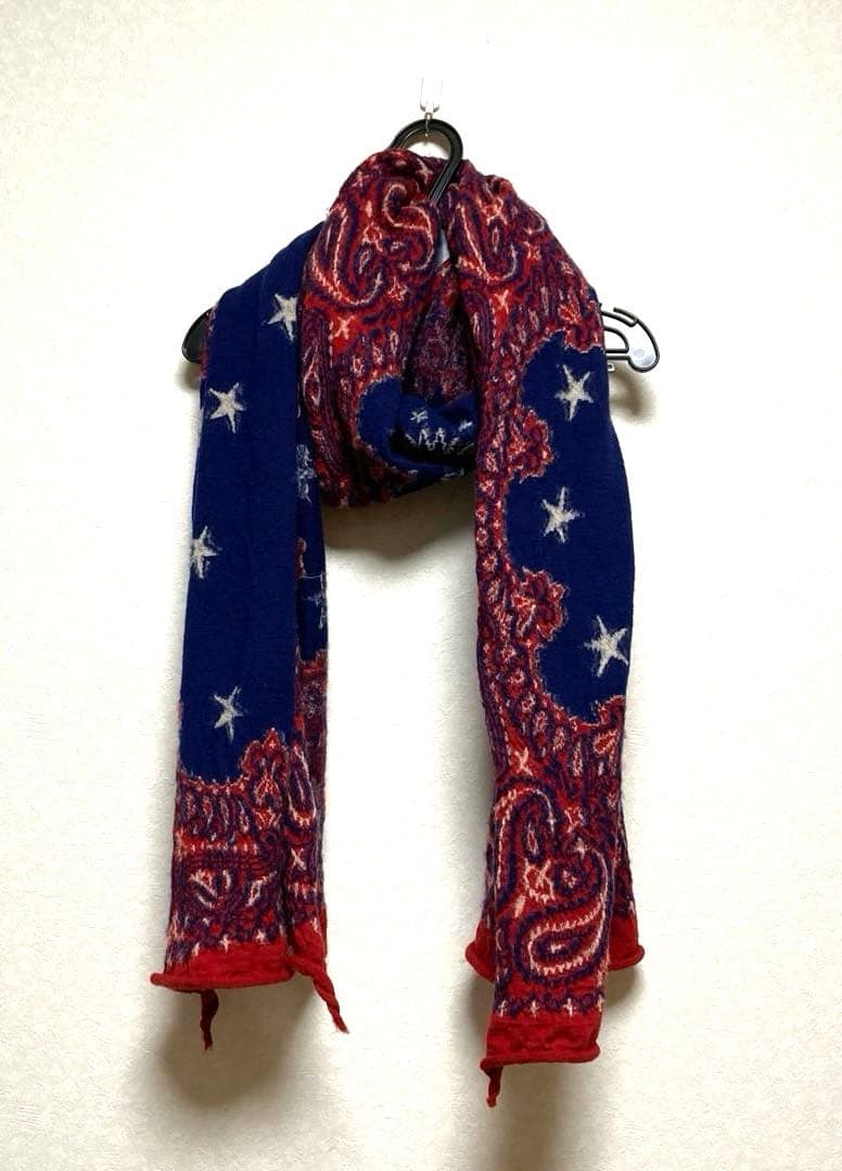 キャピタル　KAPITAL 縮絨ウールストール　ペイズリー☆