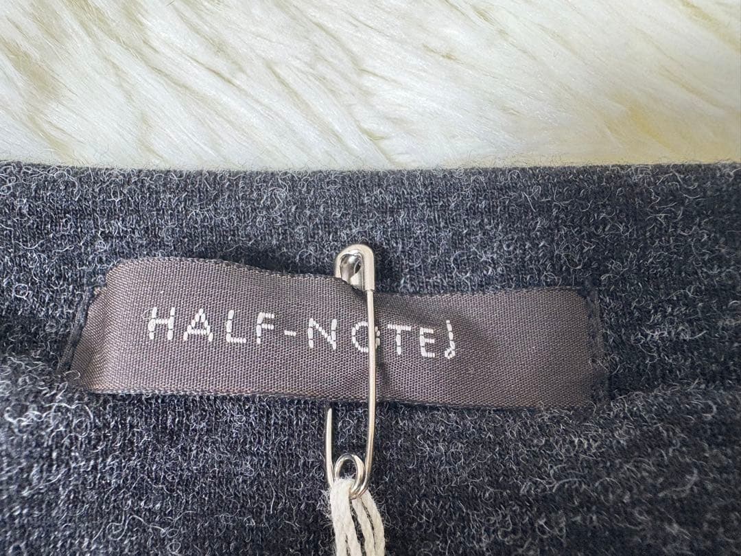 クレッシェントハーフノート　ロングワンピース M チャコールグレー 新品タグ付