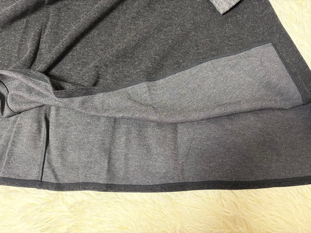 クレッシェントハーフノート　ロングワンピース M チャコールグレー 新品タグ付