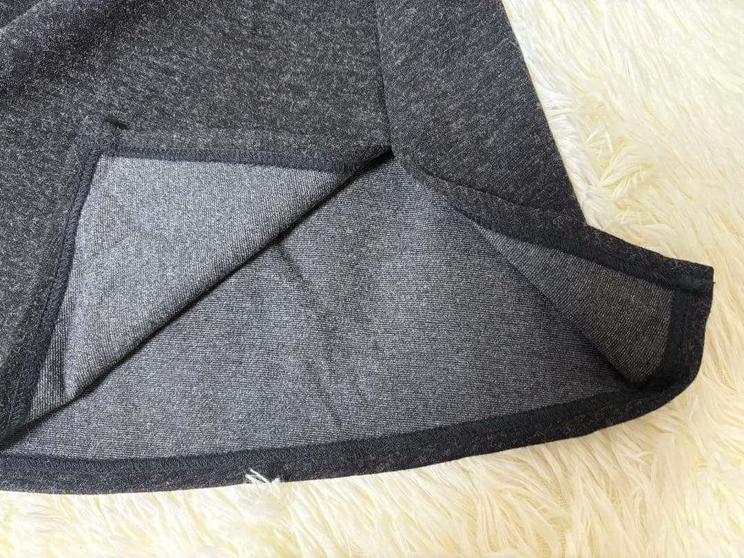 クレッシェントハーフノート　ロングワンピース M チャコールグレー 新品タグ付