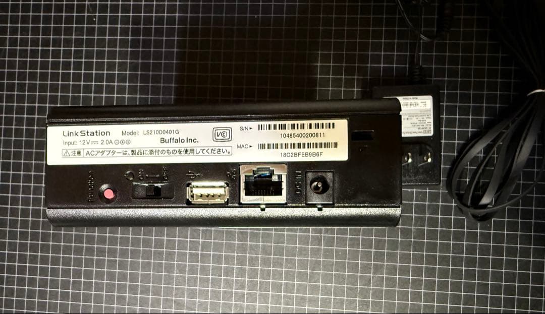 【動作確認済】LinkStation NAS 4TB LS210D0401G