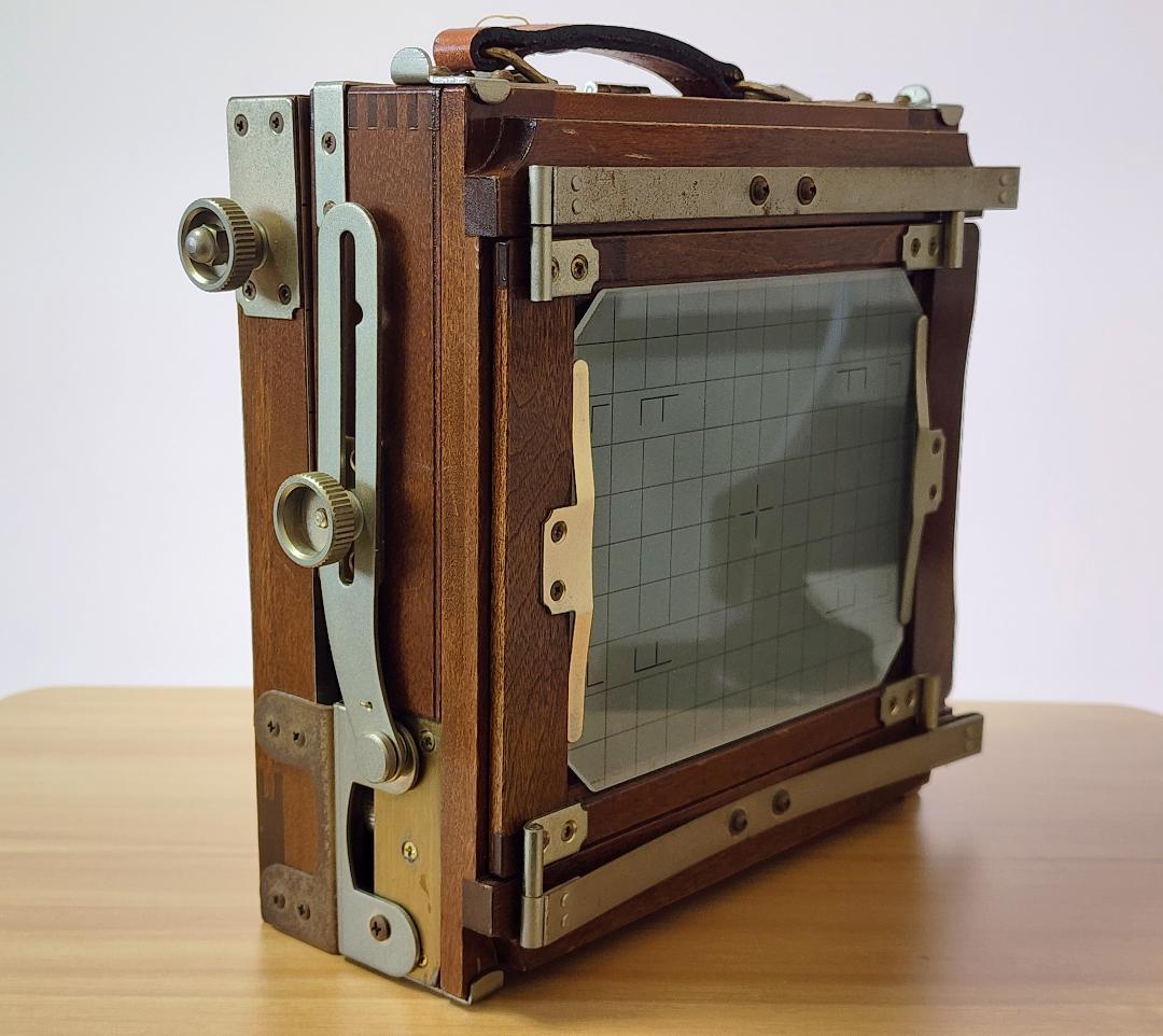 長岡4x5木製カメラ＋Nikkor-W 135mm F5.6＋フィルムホルダー