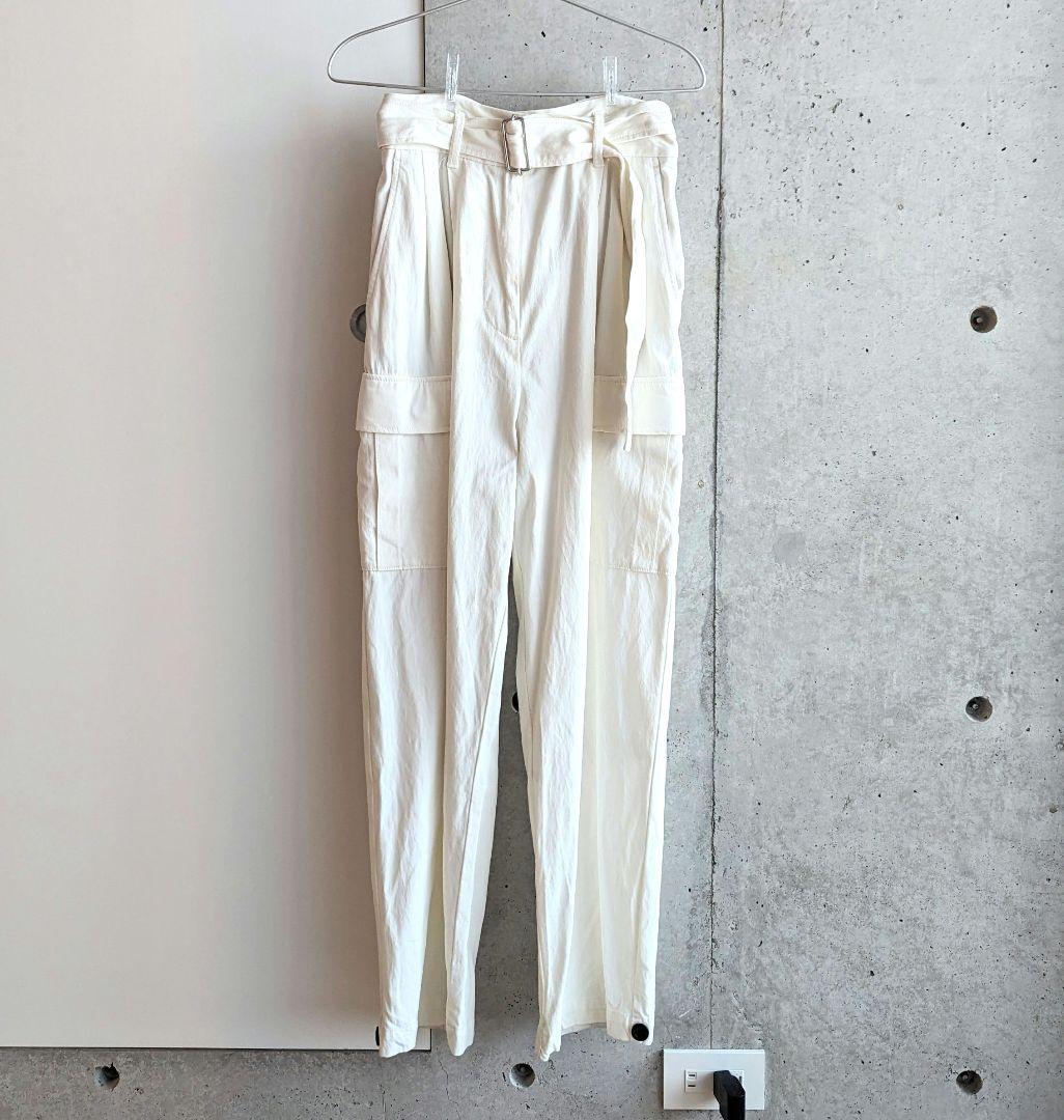 おくろ★CLANE クラネ バックスリットカーゴパンツ ホワイト Mサイズ