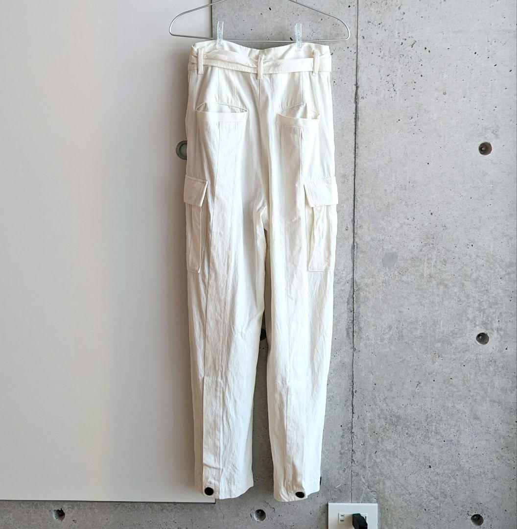 おくろ★CLANE クラネ バックスリットカーゴパンツ ホワイト Mサイズ