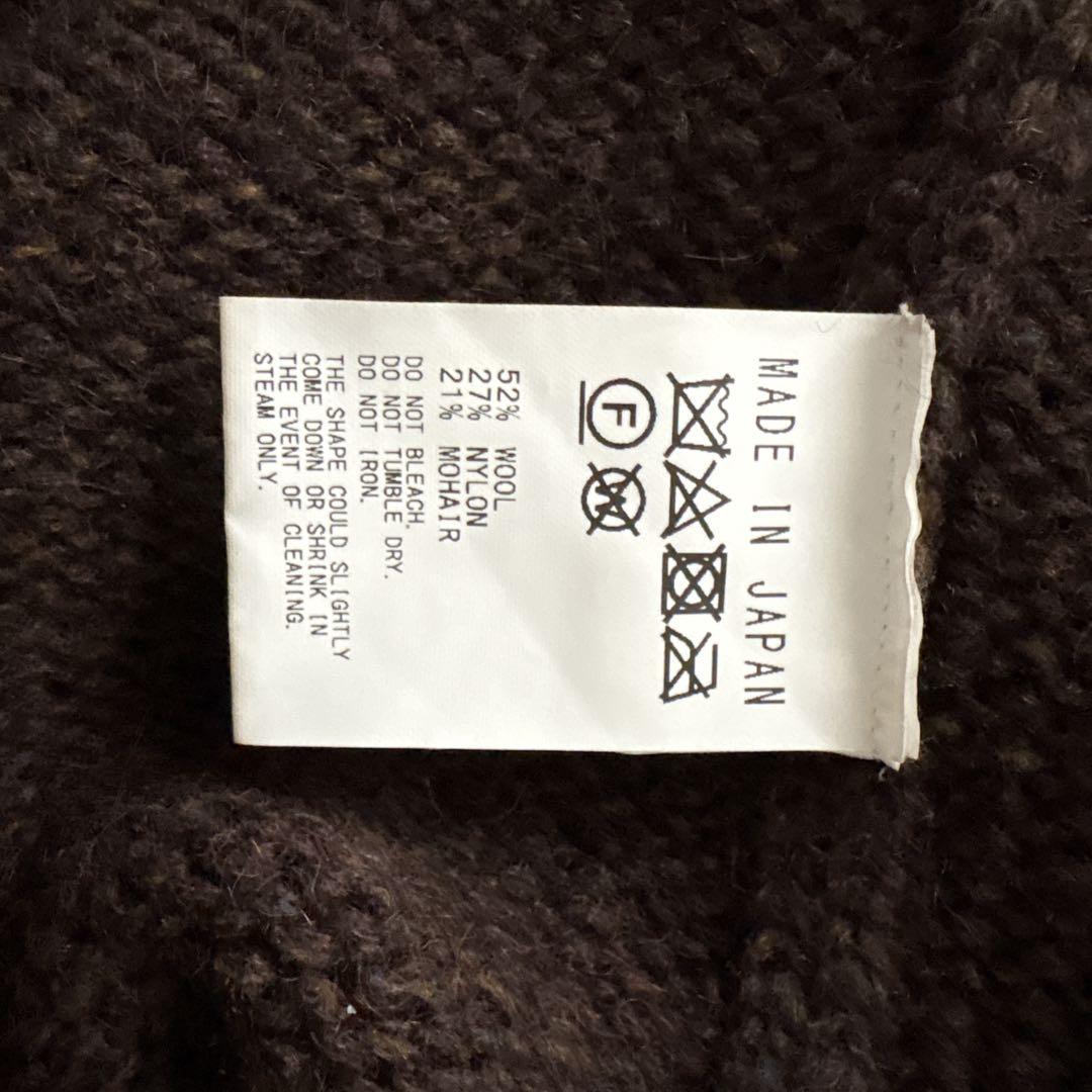 【人気デザイン】Nahyat☆モヘアニット ウール ブラウン Lサイズ相当