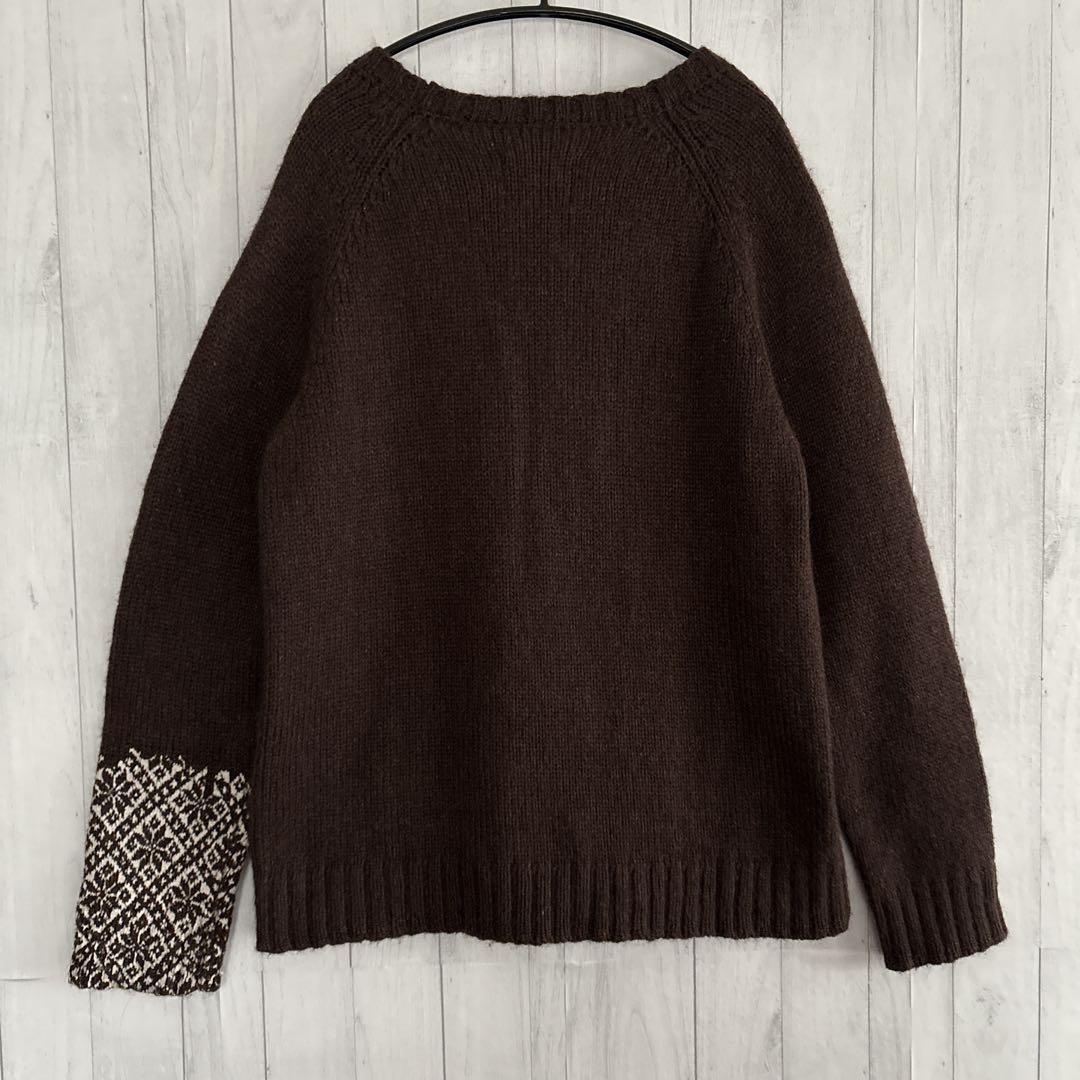 【人気デザイン】Nahyat☆モヘアニット ウール ブラウン Lサイズ相当