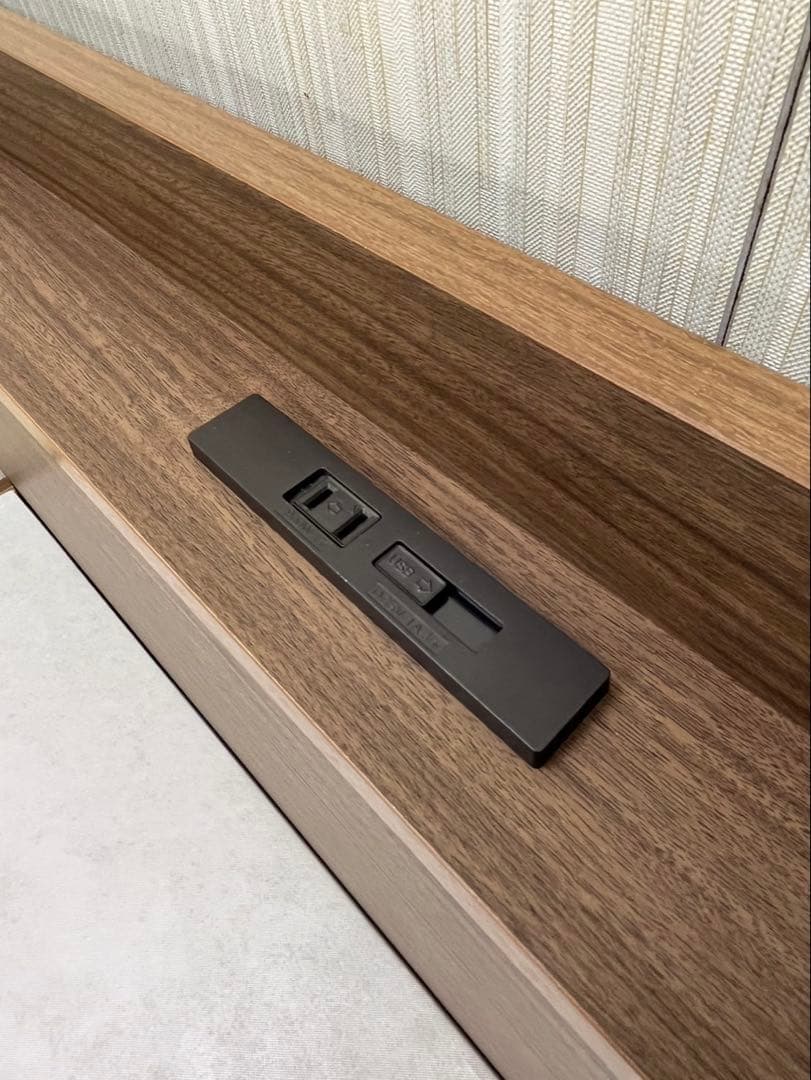 ニトリ ベッドフレーム＆マットレス ダブルベッド 収納付き木製フレーム