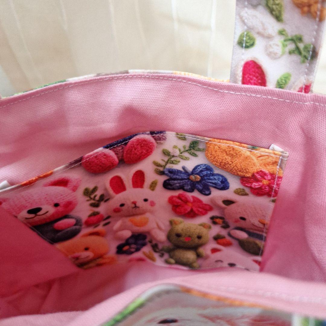 激レアパネル生地　ハンドメイド　片面パネルミニバック